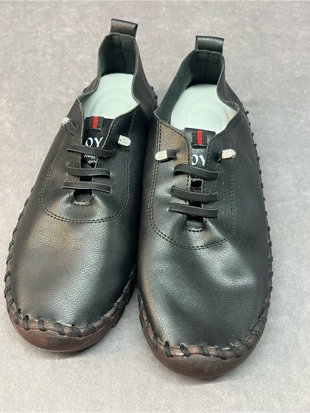 & Other Stories Black Leather Slip-On Loafers